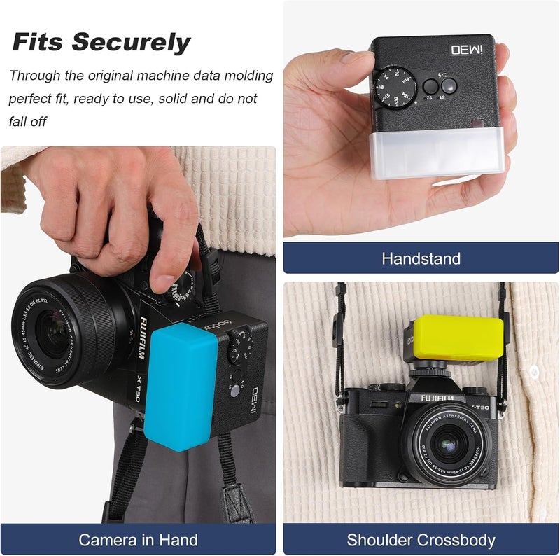 soonpho Flash Diffuser Set Compatible with Godox im30, White Blue Yellow, 3 Pack Photography Light Modifiers ((3-Colorful)) - Image 2